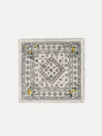Veronica Beard Embroidered Bandana - Ecru/Navy