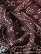 Veronica Beard Embroidered Bandana - Raisin Dove