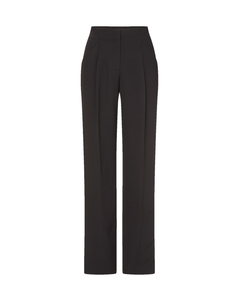 Veronica Beard Black pleated wide-leg pant