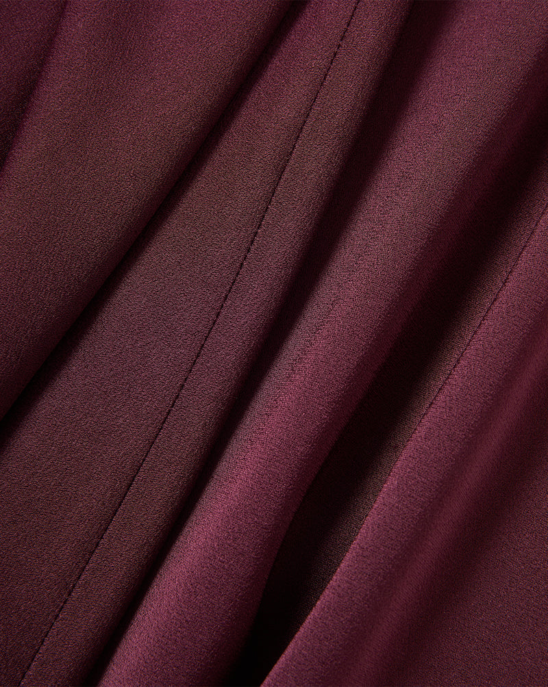 Veronica Beard Burgundy fabric with subtle pleats.