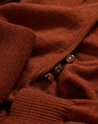 Veronica Beard Brown knit cardigan with three tortoise shell buttons.