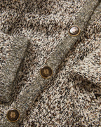 Veronica Beard Brown tweed cardigan with gold buttons