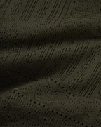 Veronica Beard Olive green knit fabric with eyelet details