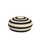 Veronica Beard Black and white striped straw hat