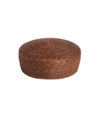 Veronica Beard Brown woven round ottoman.
