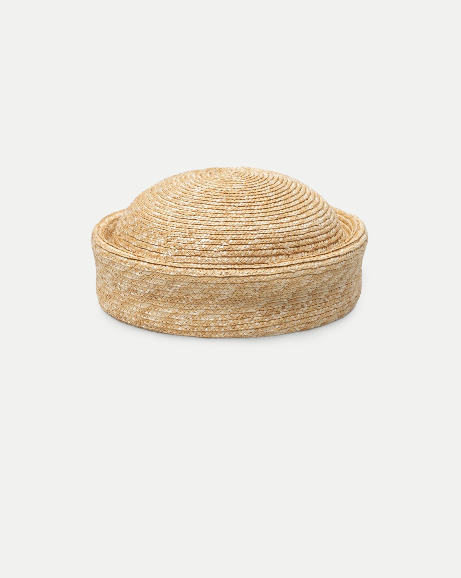 Veronica Beard Straw woven round storage box with lid.