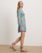 Veronica Beard Gabria Floral Mini Dress - Blue River Multi
