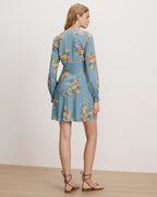 Veronica Beard Gabria Floral Mini Dress - Blue River Multi