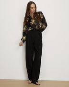 Veronica Beard Ashlynn Silk Blouse - Black Multi