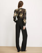 Veronica Beard Ashlynn Silk Blouse - Black Multi