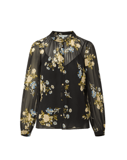 Veronica Beard Ashlynn Silk Blouse - Black Multi