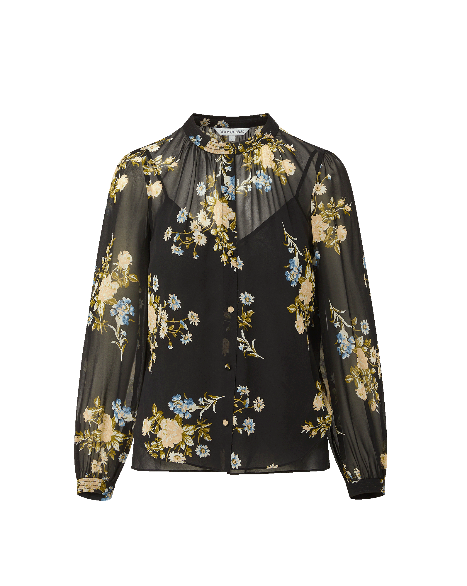 Veronica Beard Ashlynn Silk Blouse - Black Multi