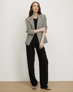 Veronica Beard Healy Houndstooth Dickey Jacket - Navy Multi