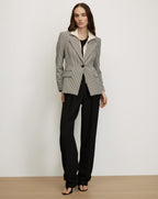 Veronica Beard Healy Houndstooth Dickey Jacket - Navy Multi
