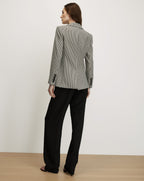 Veronica Beard Healy Houndstooth Dickey Jacket - Navy Multi