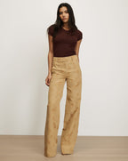 Veronica Beard Cole Wide-Leg Pant - Sand