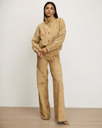 Veronica Beard Cole Wide-Leg Pant - Sand