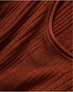 Veronica Beard Brown ribbed knit tank top