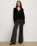 Veronica Beard Zainen Merino Wool Pullover - Black