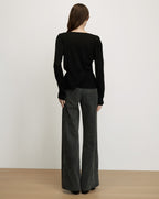 Veronica Beard Zainen Merino Wool Pullover - Black