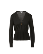 Veronica Beard Zainen Merino Wool Pullover - Black