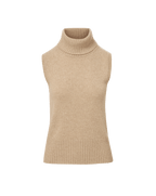 Veronica Beard Mazzy Cashmere Sleeveless Sweater - Oatmeal