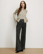 Veronica Beard Drummond Pointelle Cardigan - Dove White Multi