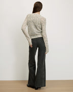 Veronica Beard Drummond Pointelle Cardigan - Dove White Multi