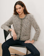 Veronica Beard Rexton Cardigan - Dove Multi
