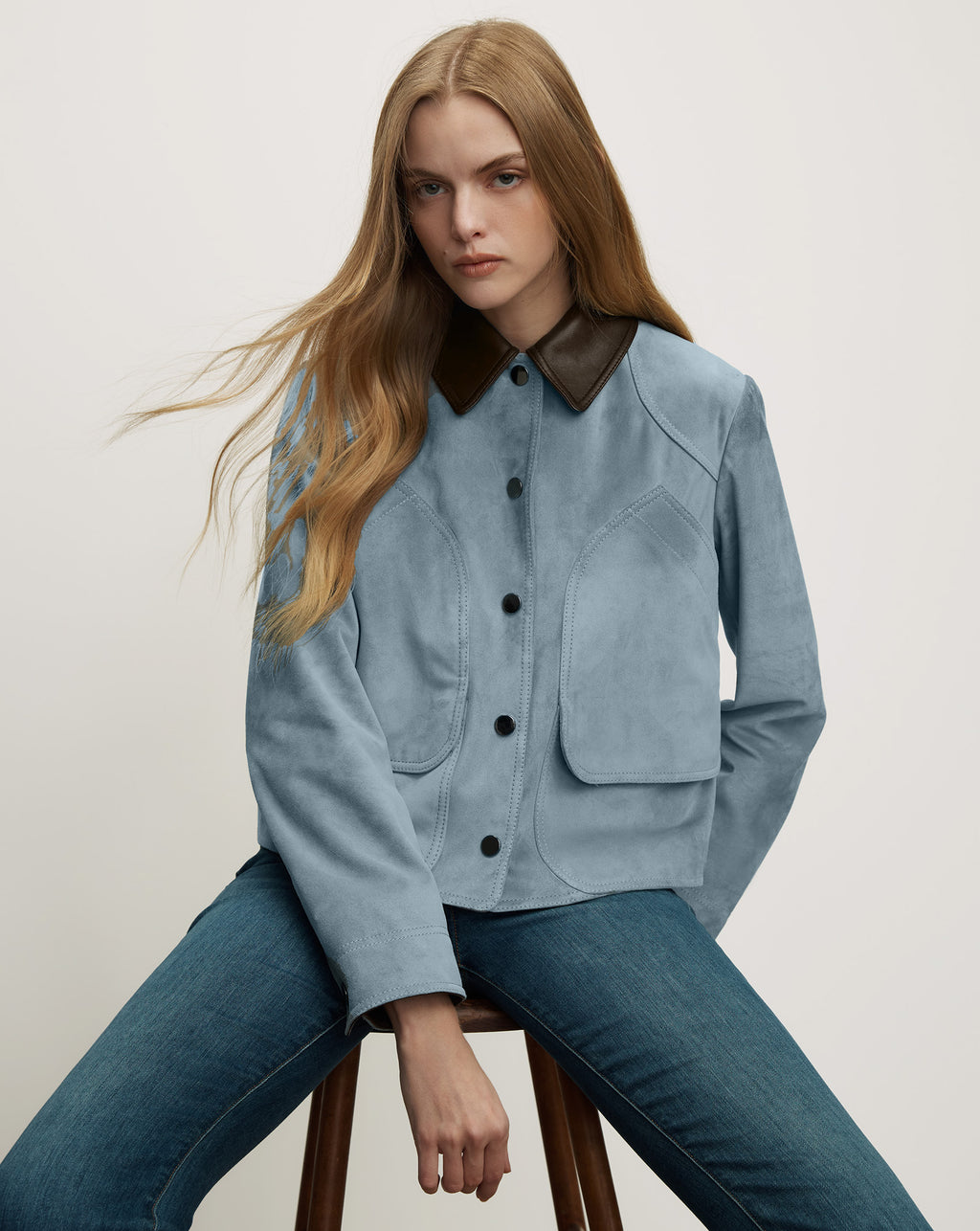 Walters Suede JacketBlue Steel / XS