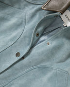 Veronica Beard Walters Suede Jacket - Blue Steel
