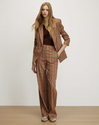 Veronica Beard Rickie Plaid Dickey Jacket - Ochre Multi