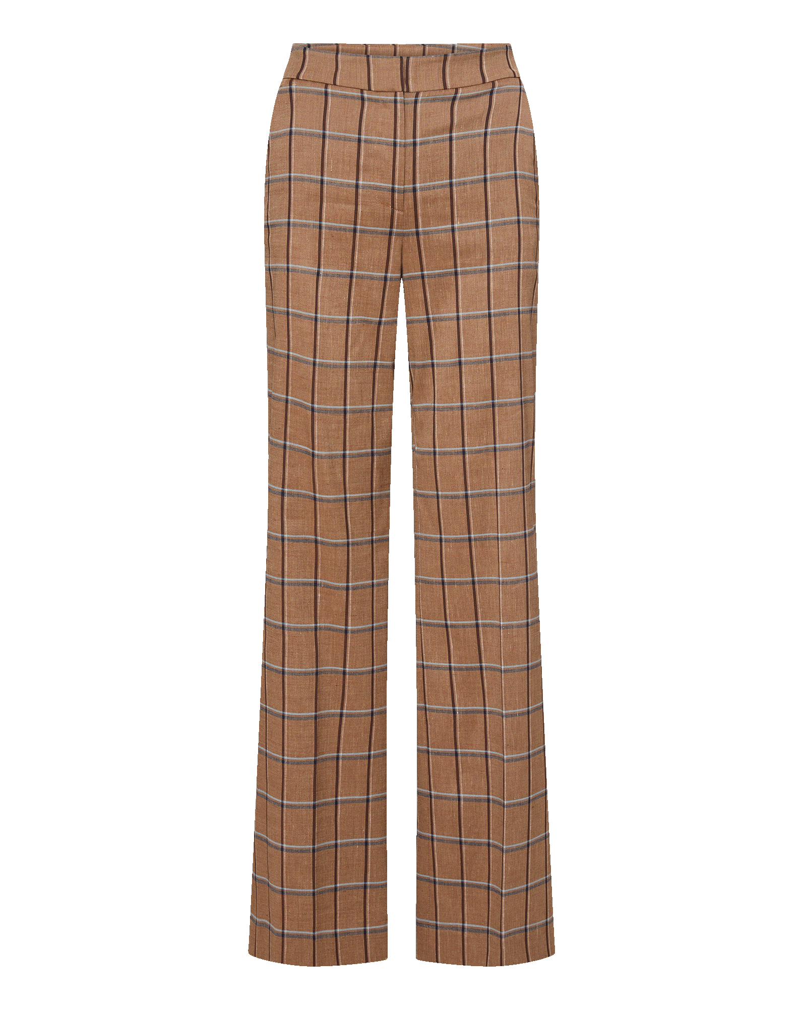Veronica Beard Tonelli Plaid Wide-Leg Pant - Ochre Multi