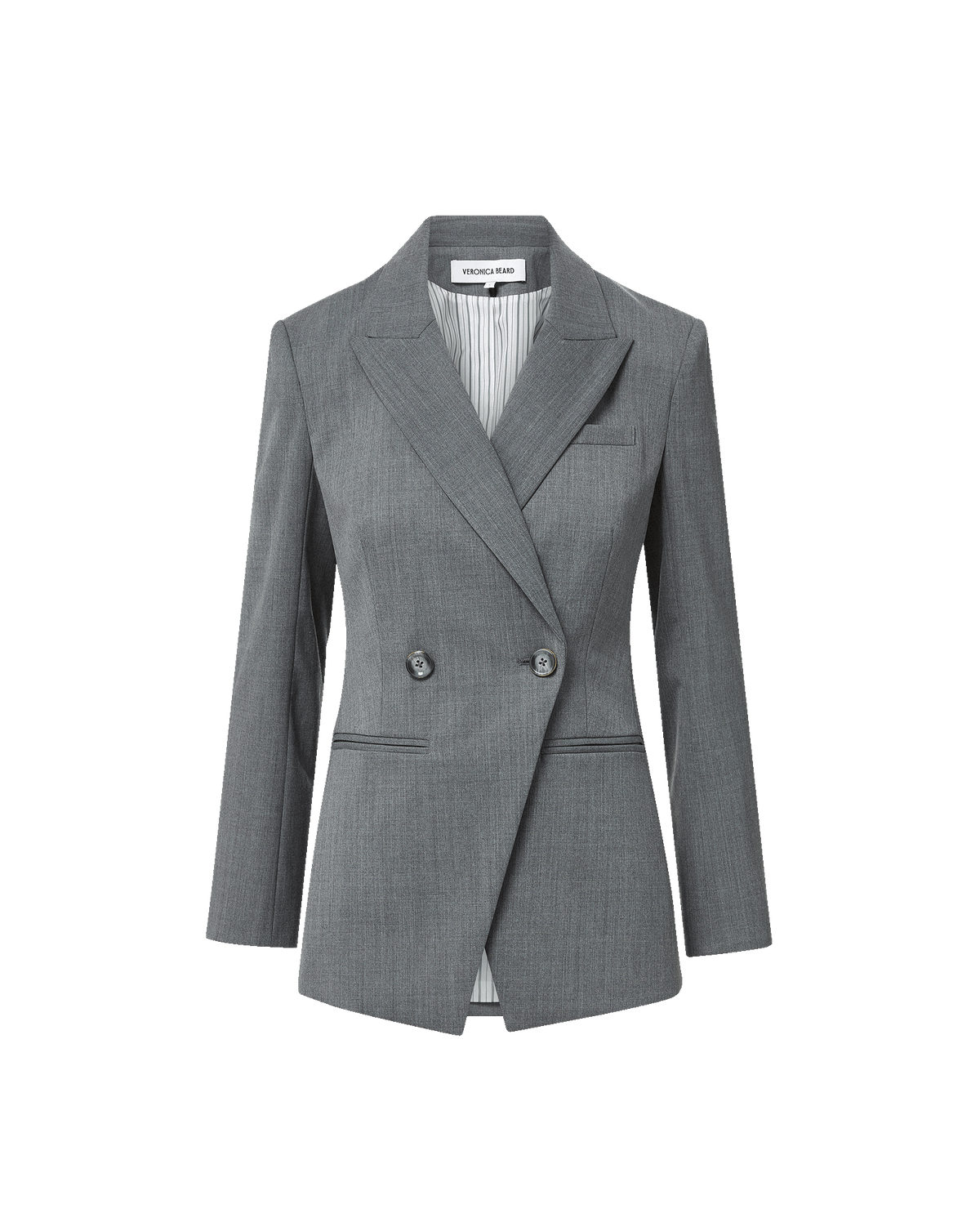 Falco Wool Dickey Jacket in Medium Heather Grey | Veronica Beard