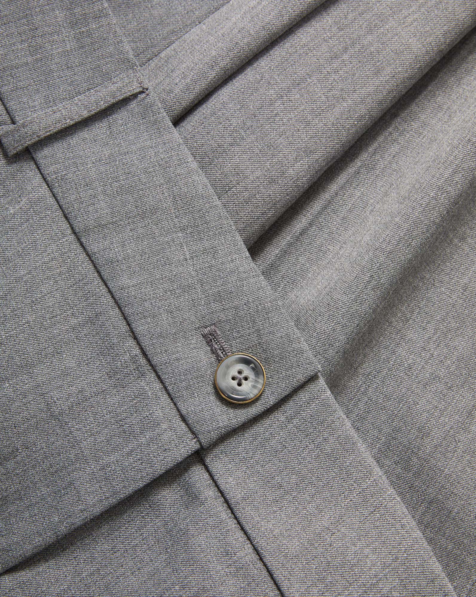 Veronica Beard Gray wool trousers with a button closure.