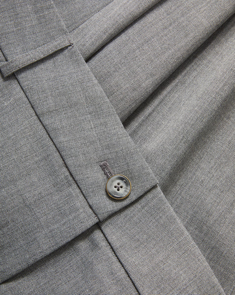 Veronica Beard Gray wool trousers with a single button closure.