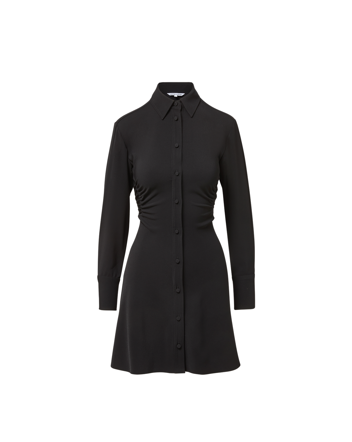 Shiloh Mini Shirtdress in Black | Veronica Beard