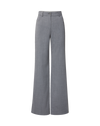 Veronica Beard Gray wide-leg trousers with a button closure.