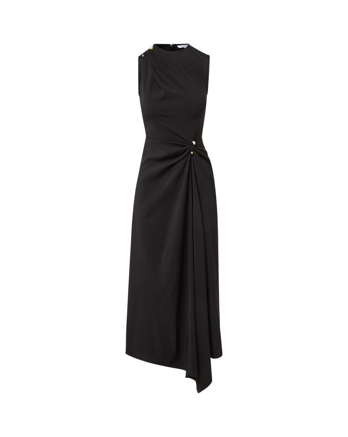 Freja Brooch Midi Dress in Black | Veronica Beard
