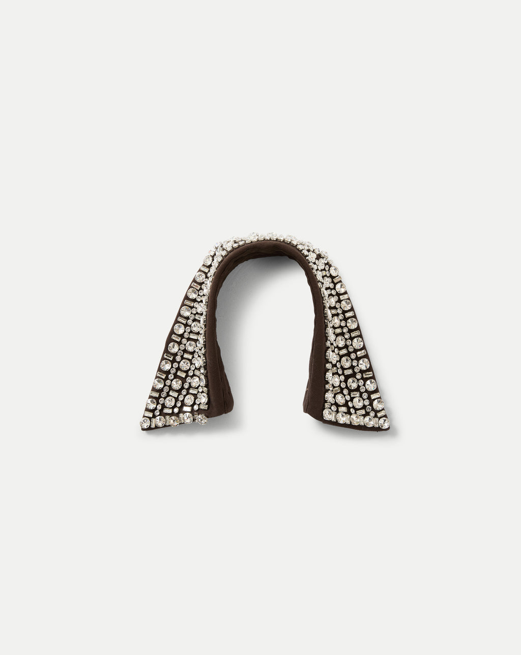 Veronica Beard Brown embellished collar with rhinestones