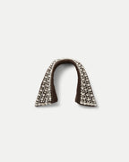 Veronica Beard Brown embellished collar with rhinestones