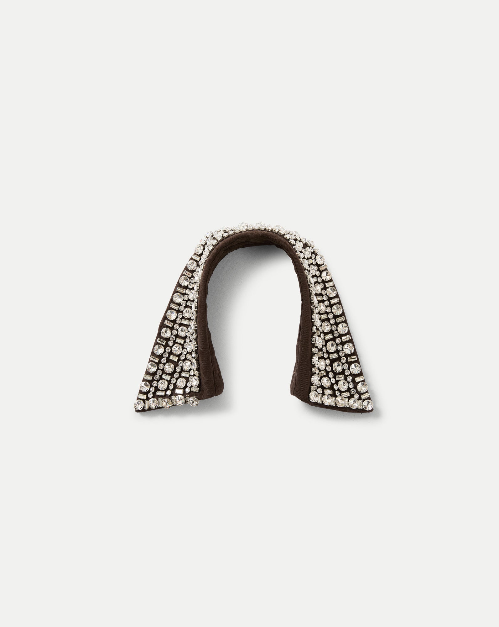 Veronica Beard Brown embellished collar with rhinestones