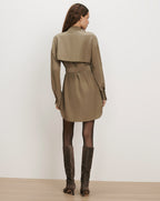 Veronica Beard Olive green belted shirt dress