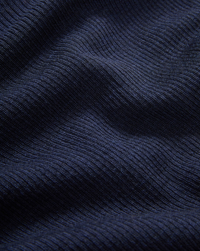 Veronica Beard Navy blue ribbed knit fabric