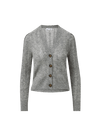 Veronica Beard Gray knit cardigan with brown buttons