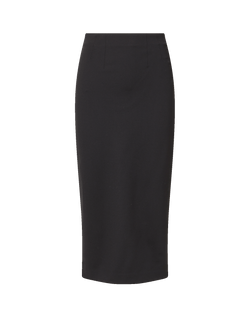 Veronica Beard Black pencil skirt, knee-length, high-waisted.