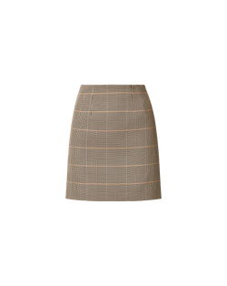 Veronica Beard Plaid mini skirt with orange and black lines