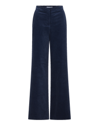 Veronica Beard Navy corduroy wide-leg pants