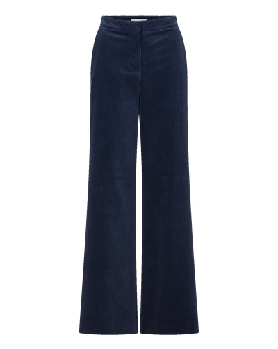 Veronica Beard Navy corduroy wide-leg pants