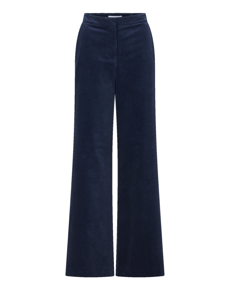 Veronica Beard Navy corduroy wide-leg pants